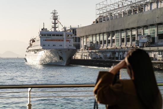 First domestically-designed training ship visits Hong Kong