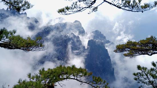 Breathtaking landscape of Huangshan Mountain after snow