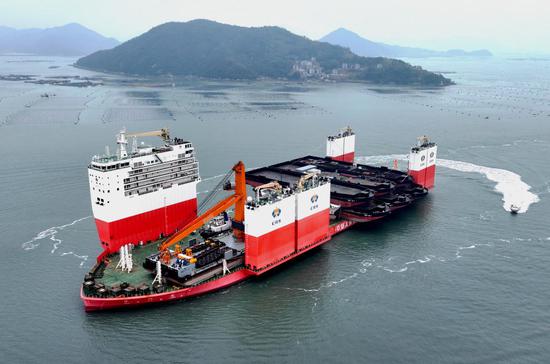 World's third largest semi-submersible shipping vessel sets sail to Guinea